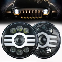 for lada niva 4x4 urban 7inch led headlight hi low beam h4 angle eyes drl headlamp for jeep tj jk off road suzuki samurai
