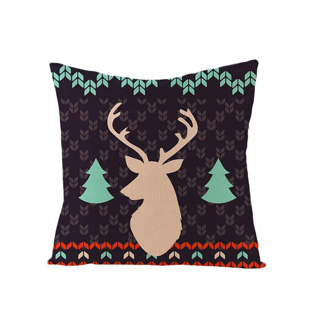 Christmas Series Knit Lines Linen Throw Pillow Case For Home Cover Square 45*45CM Gift | Дом и сад