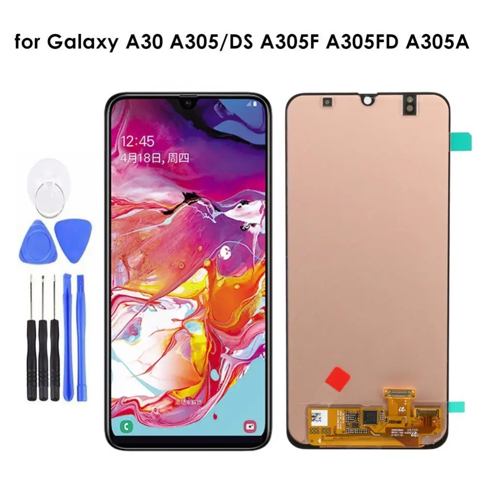

AMOLED Touch Screen Digitizer without Frame Replacement Kit for Samsung Galaxy A30 A305/DS A305F A305FD A305A