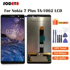 ЖК-дисплей 6 дюймов для Nokia 7 Plus, ЖК-дисплей с сенсорным экраном, дигитайзер в сборе, TA-1046, TA-1055, TA-1062, ЖК-дисплей, бесплатная доставка