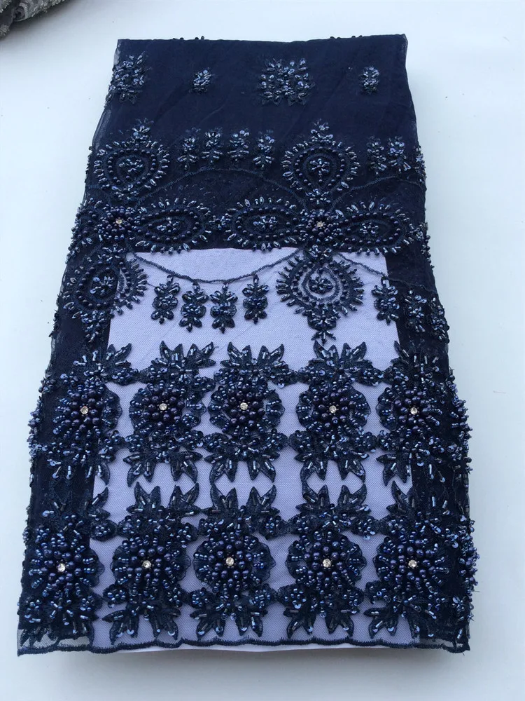 Высококачественная вышитая бисером ручной работы французская сетка африканская