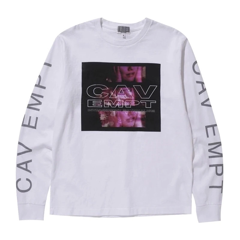 

White CAVEMPT C.E Fashion T Shirt Men 1:1 CAVEMPT Long Sleeve T-Shirt Best Quality Cav Empt Vintage Women Shirts Couple Clothes