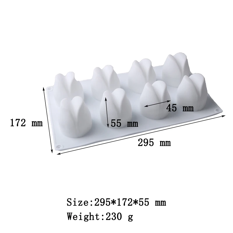 Meibum 8 полости шоколадный мусс Кондитерские инструменты форма тюльпана