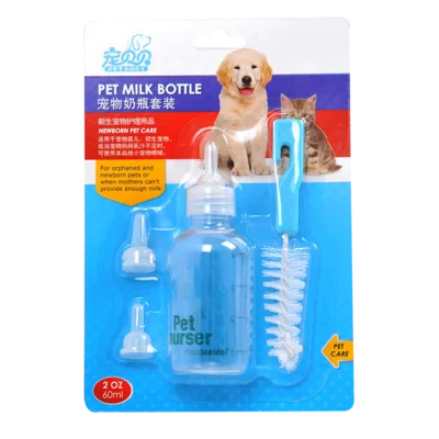 

Pet Feeding Bottle 1 Set With Brush For Small Animal Cubs Water Milk Feeder Feeding Water Tools Set For Rabbit Hamsters