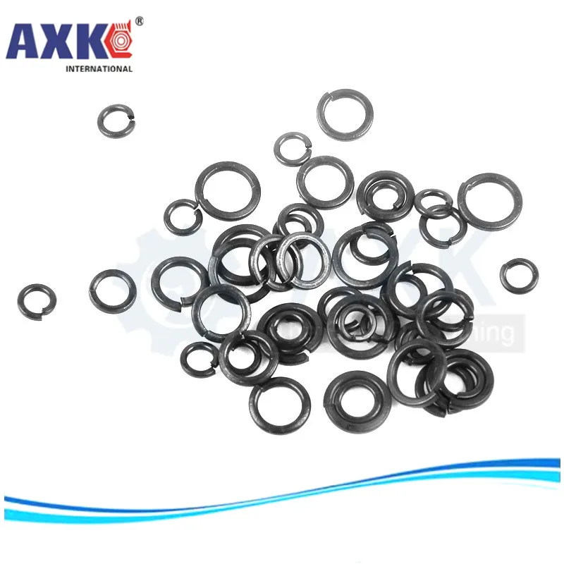 AXK M4/5/6/8/10/12/14/16/18/20/22/24/27/30/33/36 Shells Pad Black Spring Lock Washer Car Elastic Gasket 8-level spring pad | Обустройство