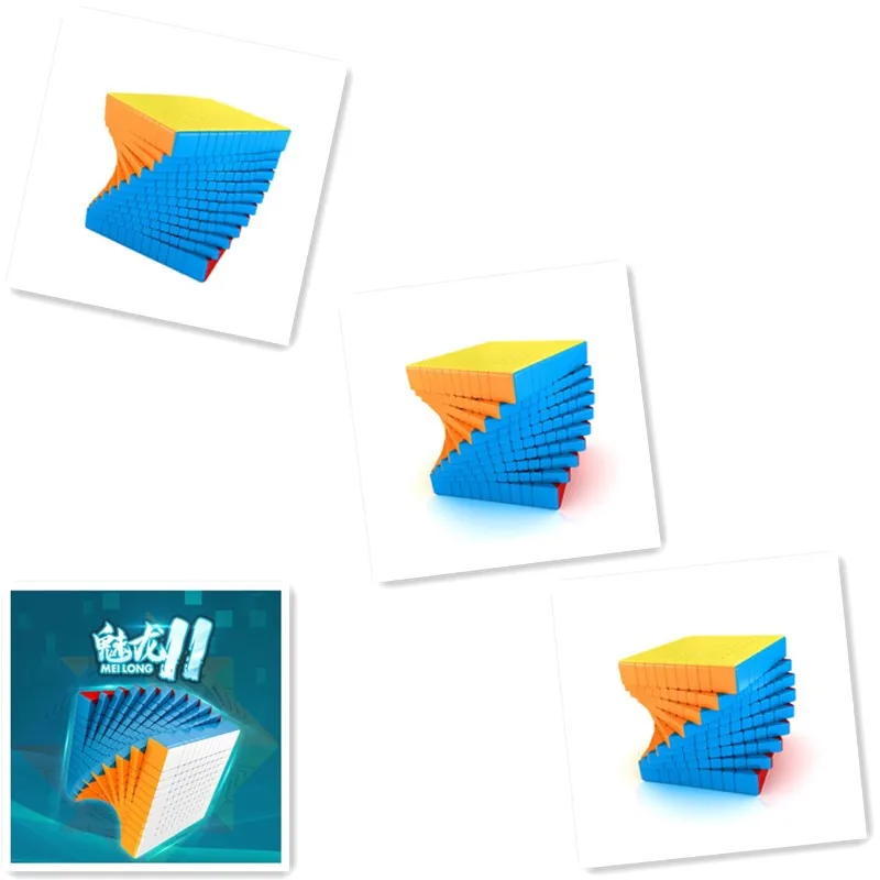 

4 шт./компл. MOYU Magic Cube Speed 9x9 10x10 11x11 12x12 Cube Profissional Meilong Cube для детских игрушек