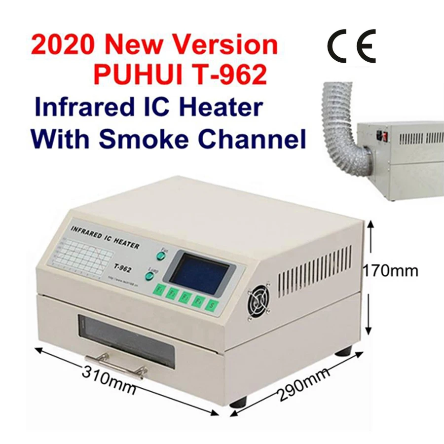 Новинка Puhui инфракрасный обогреватель 110V/220V T 962 Настольный Пайка оплавлением