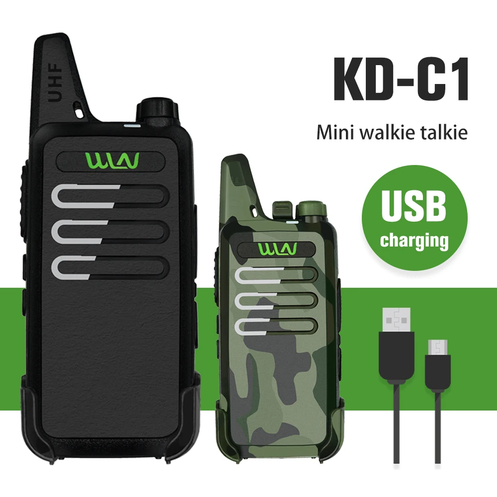 Мини рация Baofeng WLN KDC1 uhf Band портативная ручная двухсторонняя Любительская KD C1 с USB