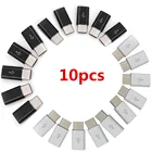 10 шт.лот USB 3,1 Тип-C разъем Micro USB 2,0 5Pin Женский данных адаптер конвертер Тип USB Тип C адаптеры для сим-карт