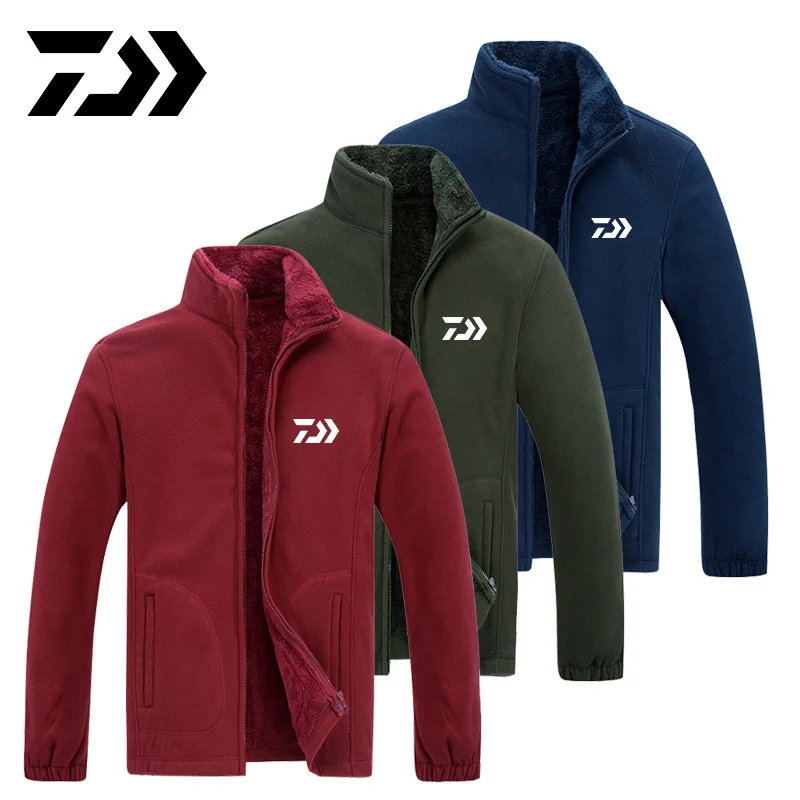 

Daiwa Fishing Clothing Men Long Sleeve Autumn Winter Hiking Fishing Shirts Outdoor Warm Breathable Fishing Hoodies