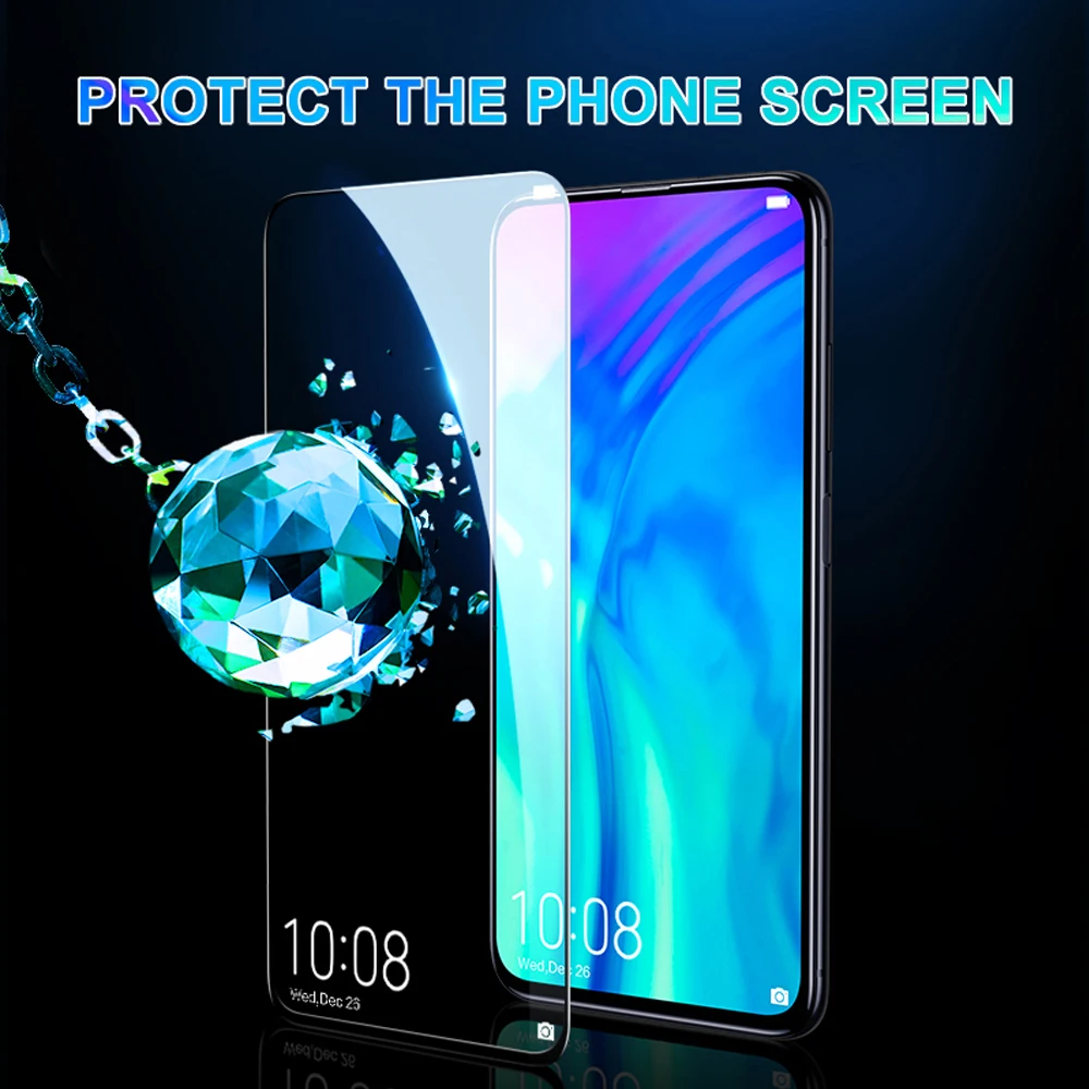 Полное покрытие для huawei y9 prime 2019 y9s 2018 закаленное стекло защитная пленка экрана