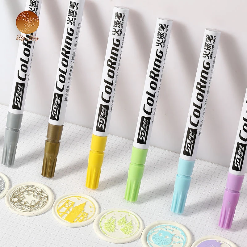 Восковая печать штамп для ручки декоративная цветная ручка восковой печати