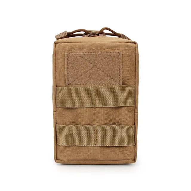 khaki Защитная нейлоновая тактическая Сумка Molle для улицы, маленькая Военная поясная сумка, армейская Сумка EDC Molle, сумка для инструментов 4,7 дюймов, 4 цвета - Цвет: khaki