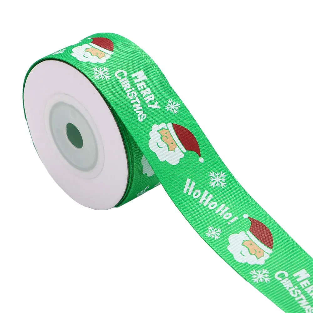 

25mm 10Yards/Roll Christmas Ribbons Wedding Festival Party Decoration For DIY Bow Card Gifts Cake Wrapping Handmade Sewing