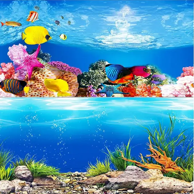 Картинка фон для аквариума распечатать 3D аквариумный пейзаж, плакат, обои, аквариумный фон, украшение, двухсторонняя к