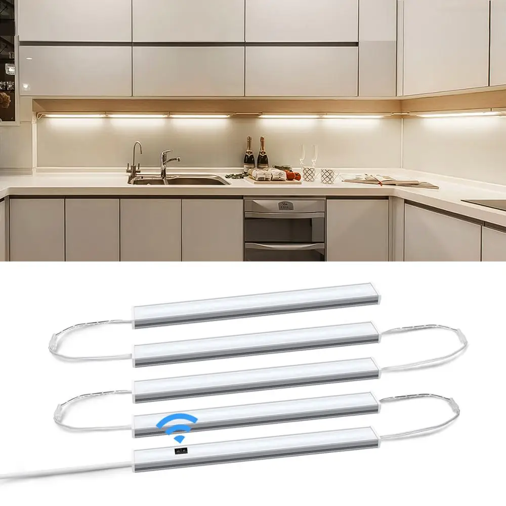 

Smart Led Kitchen Light Series Connection 5 Bar Lights Hand Sweep Night Lamp Cabinet Wardrobe Bed Rooms Motion Sensor Lighting
