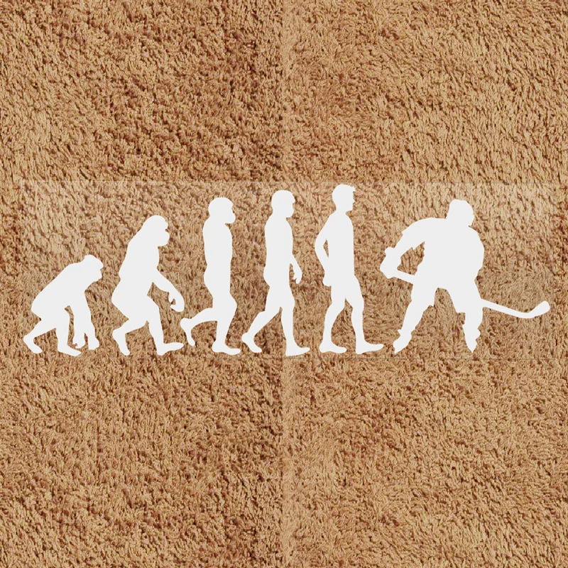 Хоккейная Эволюция человека индивидуальная аппликация Водонепроницаемая