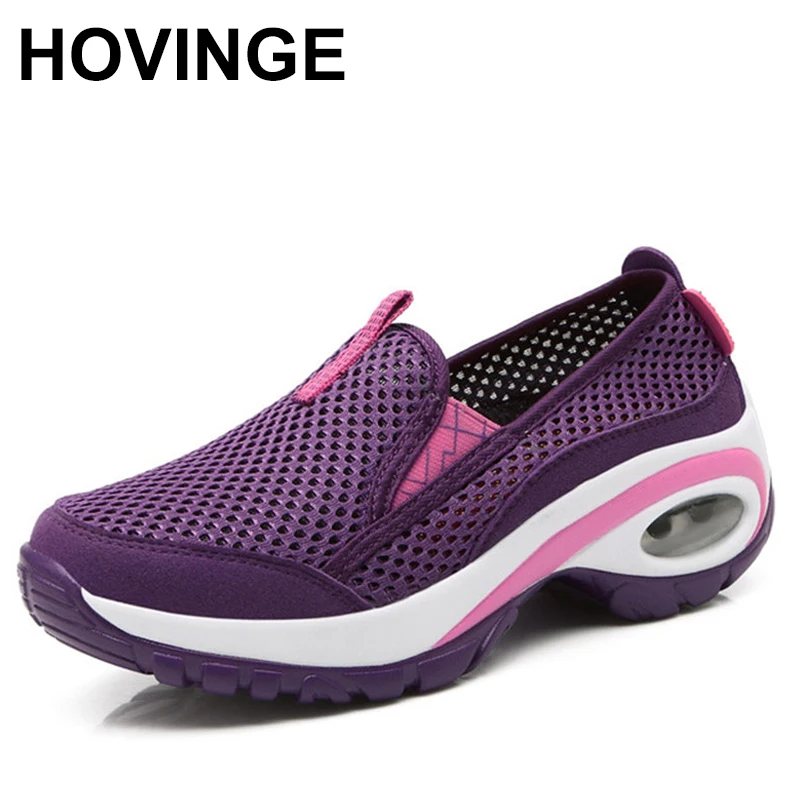 

HOVINGE Women Cushioning Running Shoes Non-Slip Air Mesh Breathable Sports Shoes Spring Summer Woman Platform Sneakers Walking