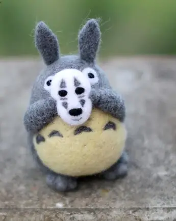 Маска Шиншилла из шерсти набор для рукоделия шерсть войлок игла украшения