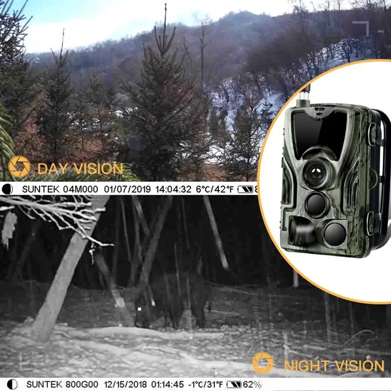 HC801M 2G MMS охотничья камера фото ловушка 16 мегапиксельная с ночным видением