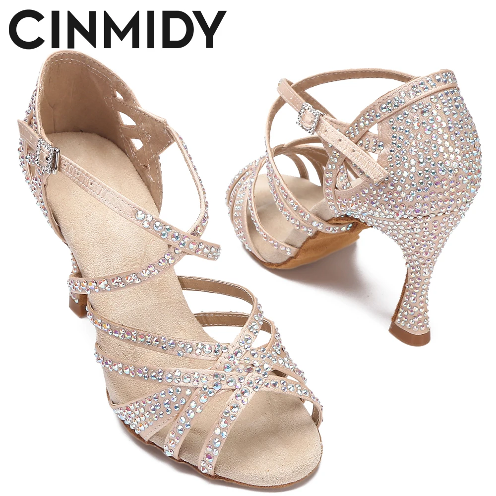 Женские туфли для латиноамериканских танцев CINMIDY обувь с мягкой подошвой сальсы