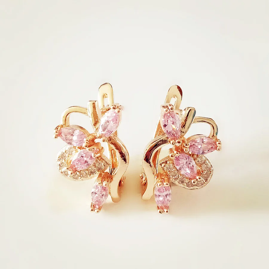 Золотые серьги 585 Женские Ювелирные изделия роскошный подарок на день рождения