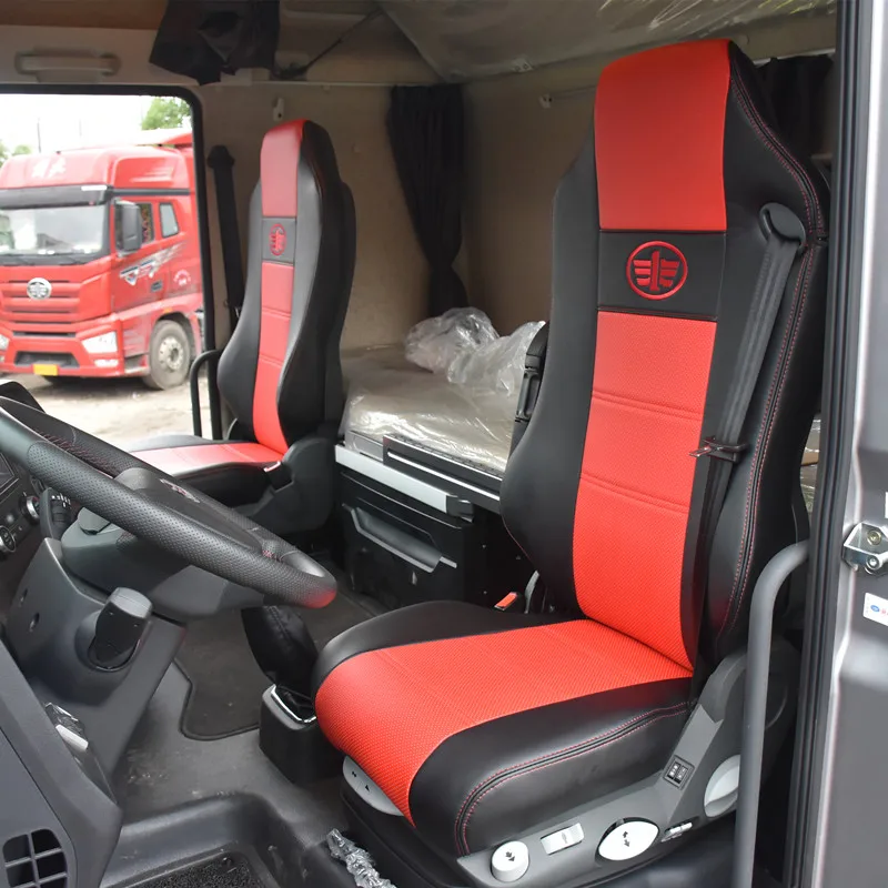 

1+1 Seat Covers Special for Heavy Truck FAW Jiefang J7 Microfiber Leather Interior Accessories