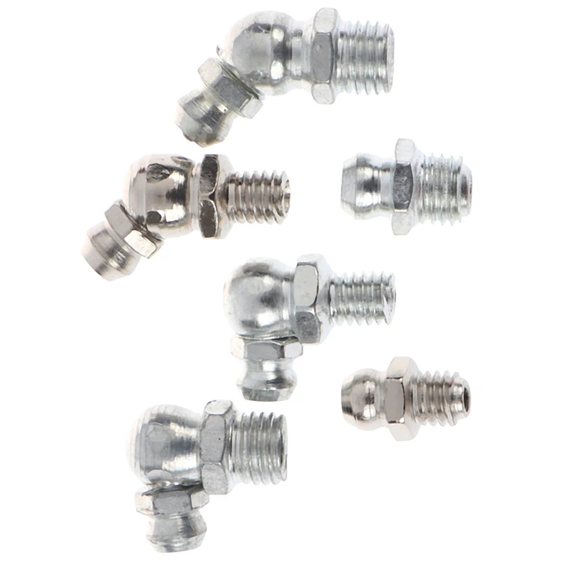

10pcs/lot M6 M8 Male Thread Steel Straight 45 Degree 90 Degree Grease Nipples Fittings for Grease Gun Nozzles