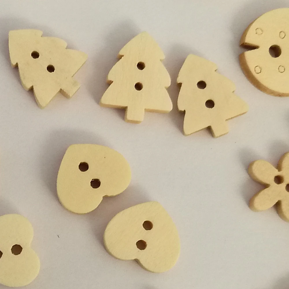 100 шт. детские деревянные пуговицы для одежды|Пуговицы| |