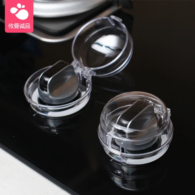 

4 pieces Baby Safety Lock Clear Safety Stove And Oven Knob Cover Gas Stove Locks Kitchen Protection For Kids
