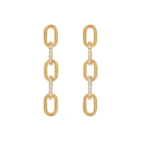 korean fashion luxury metal zircon chain long earrings for women 2021 new classic party sexy women unusual pendant earrings