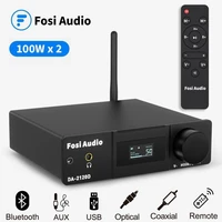 da 2120d bluetooth audio amplifiers 2 1 channel stereo 100w power amp usb coaxial optical aux remote control for home speaker