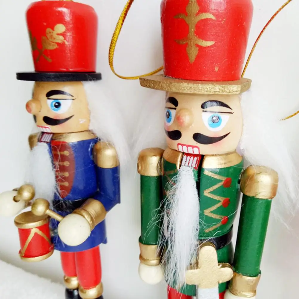 Рождественские украшения Щелкунчик деревянный солдат Кукольный 12 см оловянная