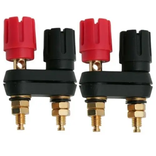 SODIAL(R) Dual Female Banana Plug Terminal Binding Post для усилителя динамика |