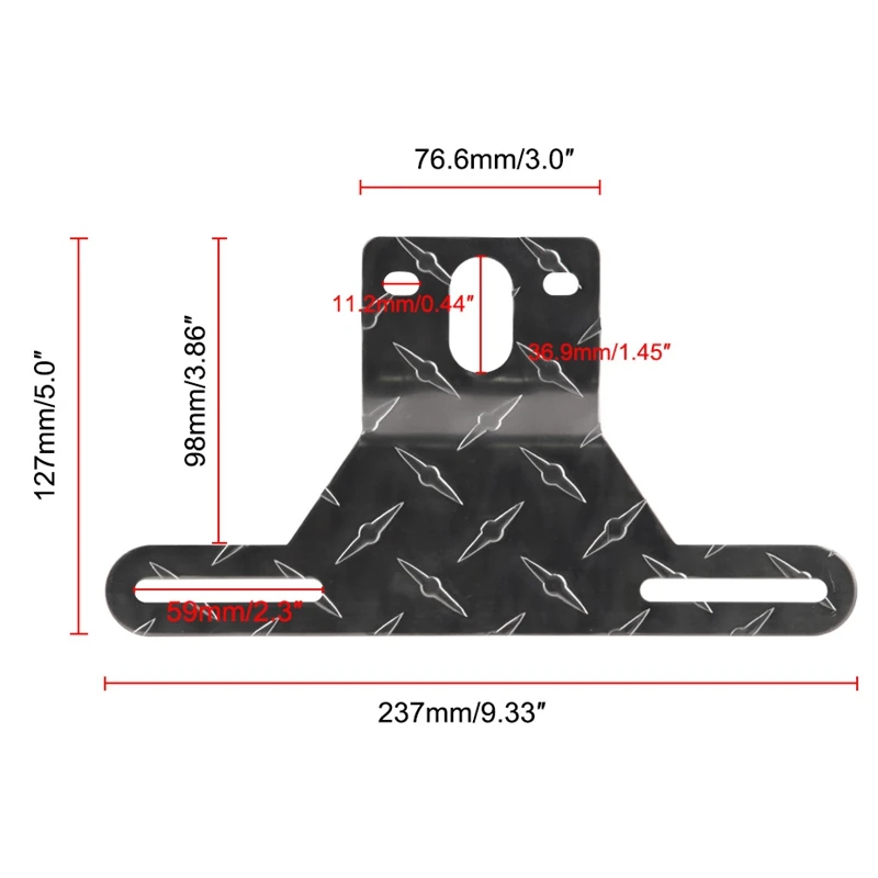Автомобильный прицеп Алюминиевый Кронштейн номерного знака протектора 9 3/8 дюйма