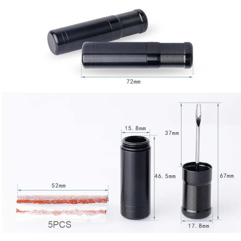 5pcs Tire Repair Rubber Strip and Bicycle Drill MTB Road Bike Tubeless Tool Simple Set Tools | Спорт и развлечения