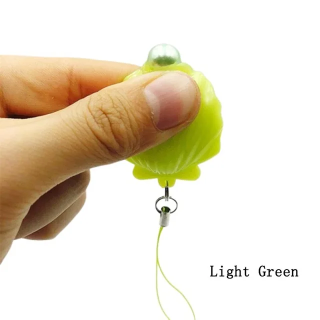 Light Green Мягкое бесконечное сжимающее антистресс в виде ракушки игрушка Экспрессия брелок Подвеска орнамент снятие стресса декомпрессия игрушки антистресс - Цвет: Light Green