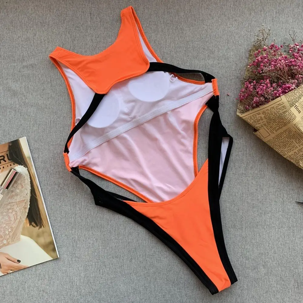 

Fashion New summer Women Swimsuit Solid Color Block Backless Sport Bikini Set ladies Patchwork Beachwear suit beachwear set 50**