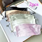 2 шт. и атласной отделкой, черный рот маска летняя за и двухслойные брюки эластичные Earband маска солнцезащитный крем Шелковый маска на Хэллоуин Косплей