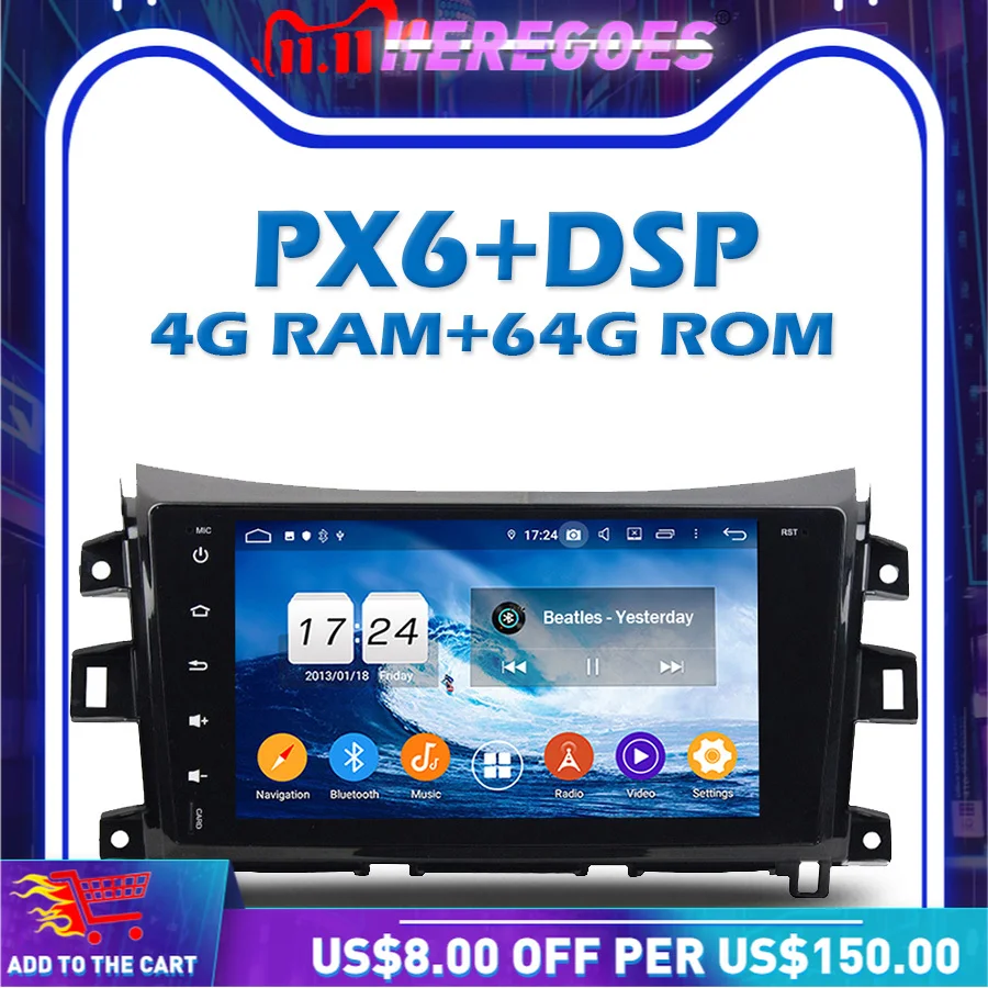

Автомобильный DVD-плеер PX6 DSP IPS Android 10,0 4 Гб 64 Гб ROM GPS карта RDS Авто радио Wifi Bluetooth 5,0 для Nissan NAVARA 2016 левый и правый