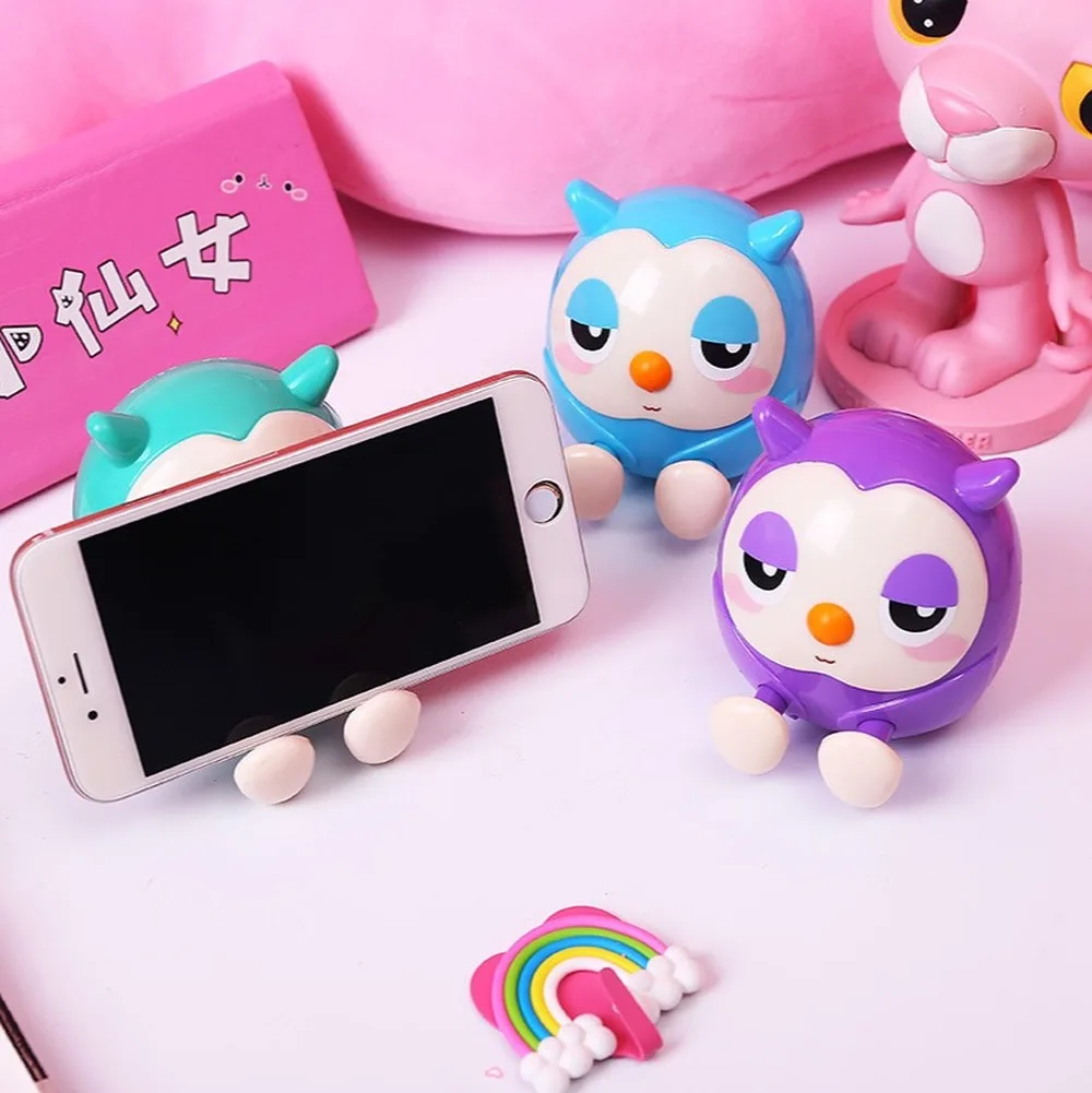 Mobile Phone Holder Bed Desk Bracket Cute Owl Stand Piggy Coin Bank Universal Money Box Storage Toy Gift | Мобильные телефоны и