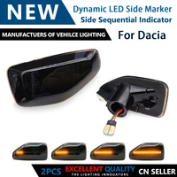 2pcs dynamic led side marker turn signal indicator repeater lamp for dacia duster logan mk2 mcv mk2 sandero mk2 stepway mk2