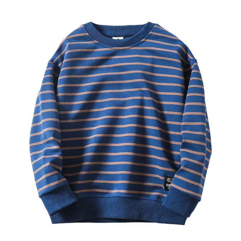 

Long sleeve children's sweatshirt spring and autumn children's clothing boys Striped top P4761