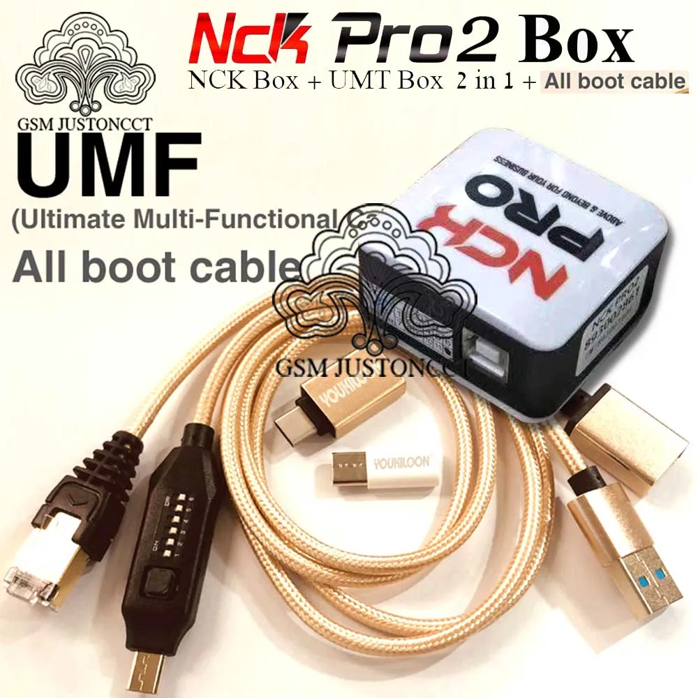 Оригинальный Новый nck pro 2 box / (поддержка NCK + UMT BOX в 1) Для Huawei umf все кабели для