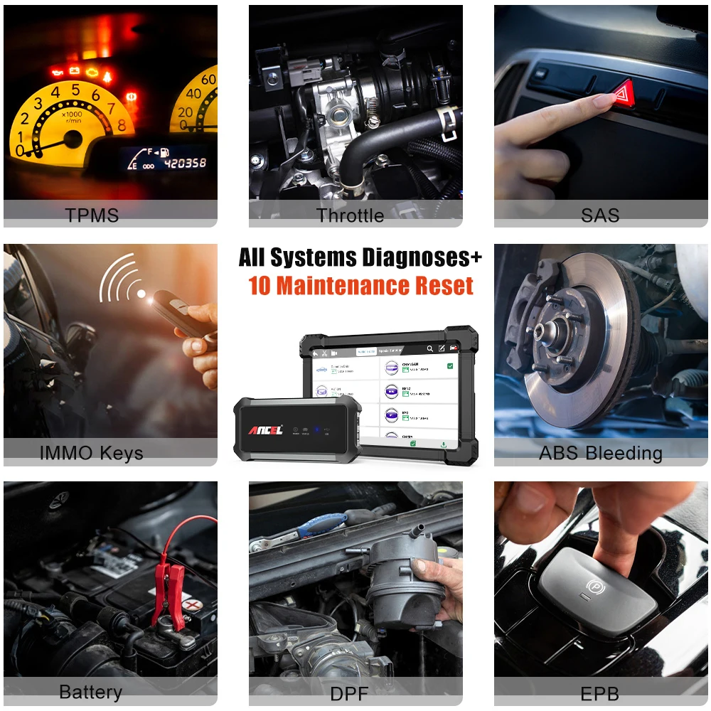 Диагностический сканер ANCEL X7 для всех систем DPF EPB ABS Сброс масла OBD 2