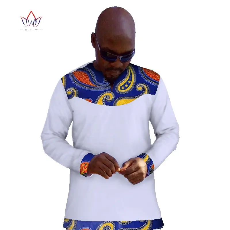 New Fashion 2017 African Wax Men T Shirt Custom Long Sleeve Mens Tops Clothing Dashiki Plus Size WYN64|men fashion t shirt|men shirtmens shirts |