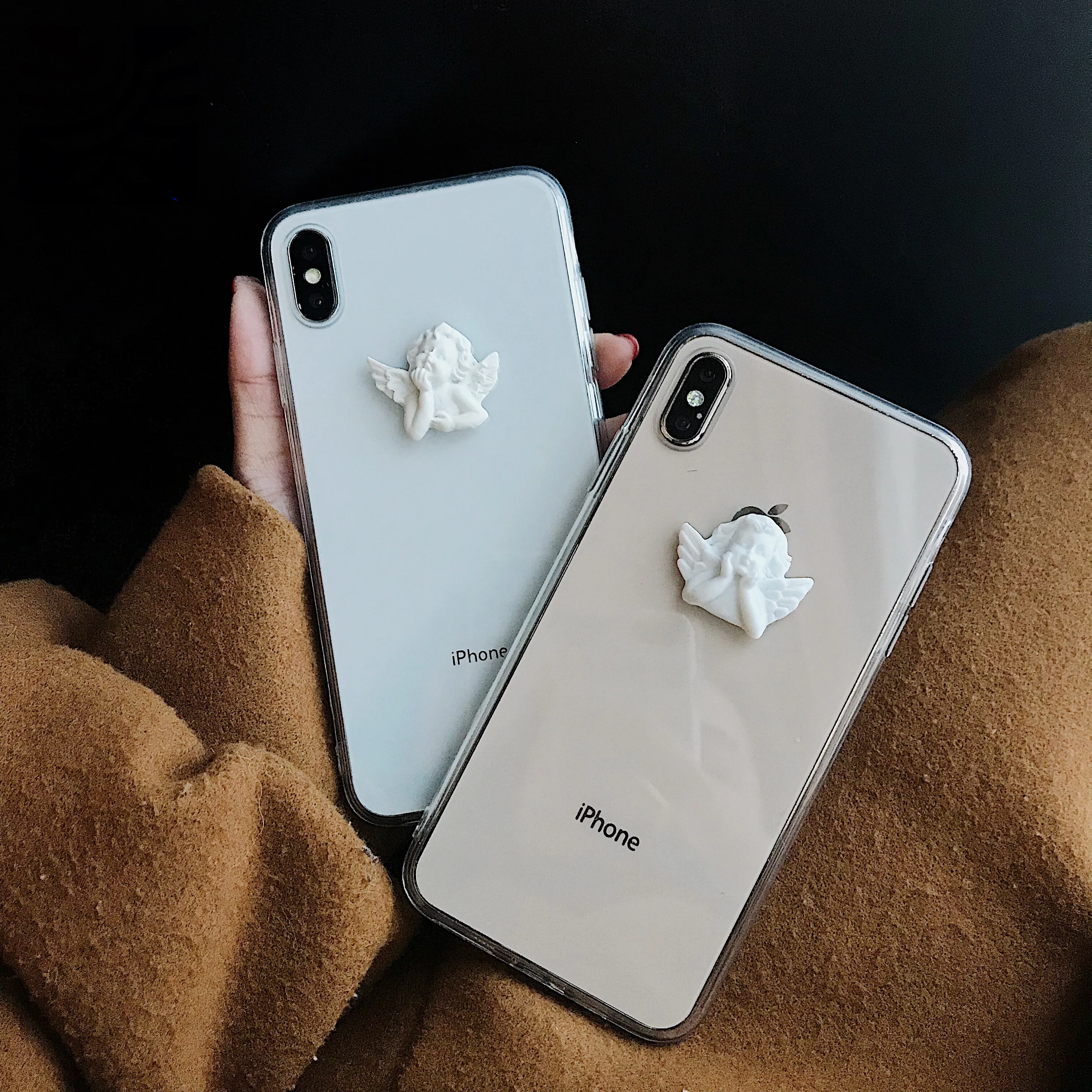 Милый силиконовый чехол PEIPEN Angel для iphone X XR XS MAX прозрачный 6 6S 7 8 Plus Мягкий защитный