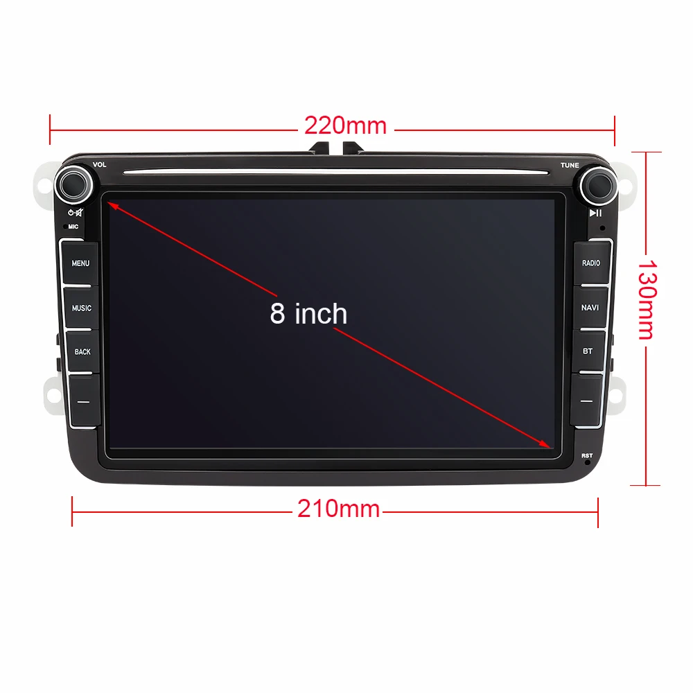 Магнитола для VW Polo Sedan GOolf 5 6 Passat B6 B7 CC Magotan Bora Jetta Touran Tiguan Skoda Octavia мультимедийный