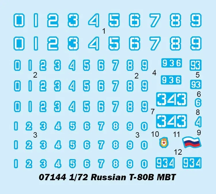 Trumpeter 1/72 07144 Russian T-80B Main Battle Tank Military Display Toy Plastic Assembly Building Model Kit | Игрушки и хобби