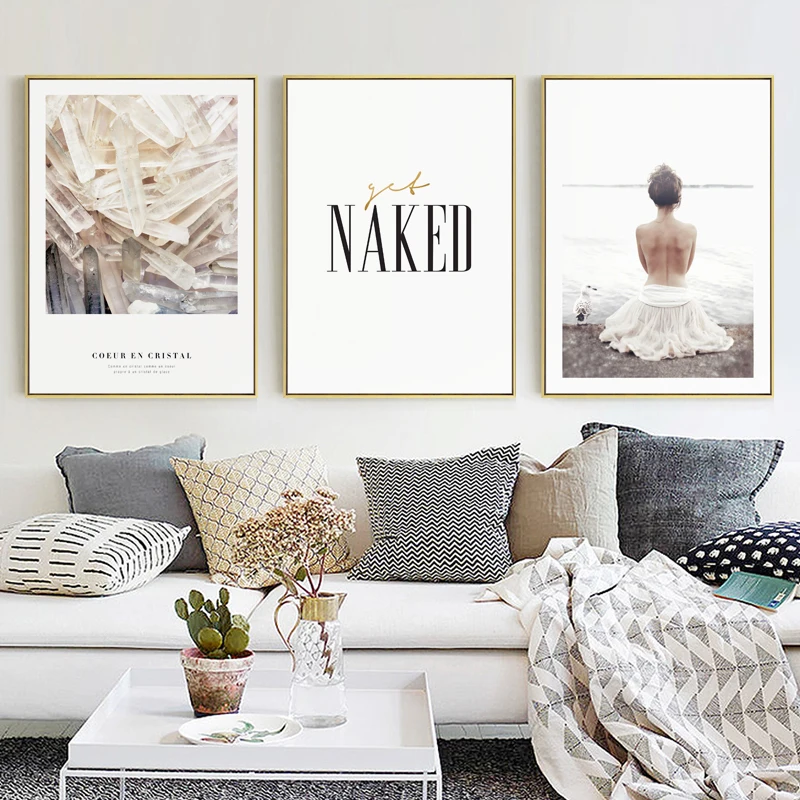 Перо обнаженной женщины современная картина холст женская статуя росписи постер